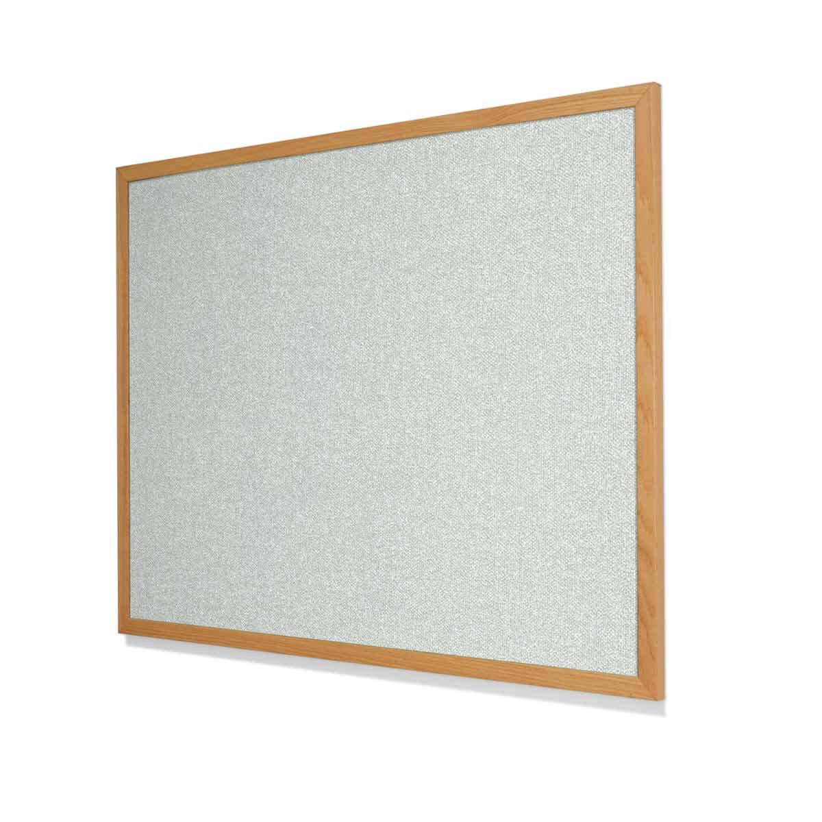 Type II Woven Vinyl Koroseal Linden Winthrope Cork Board with Narrow Red Oak Frame